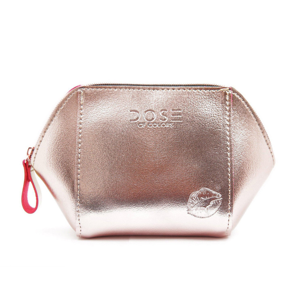 Dose of Colors Vegan Makeup Travel Bag Rose Gold